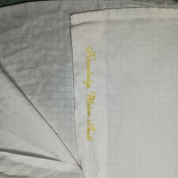 Robert Graham Textured Jacquard Pattern Shirt Medium White Embroidered Flip Cuff - Picture 16 of 16